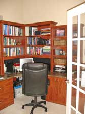 custom built office w/skylight & vaulted ceiling