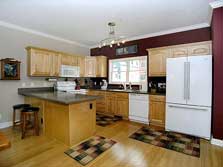 kitchen with Corian counters